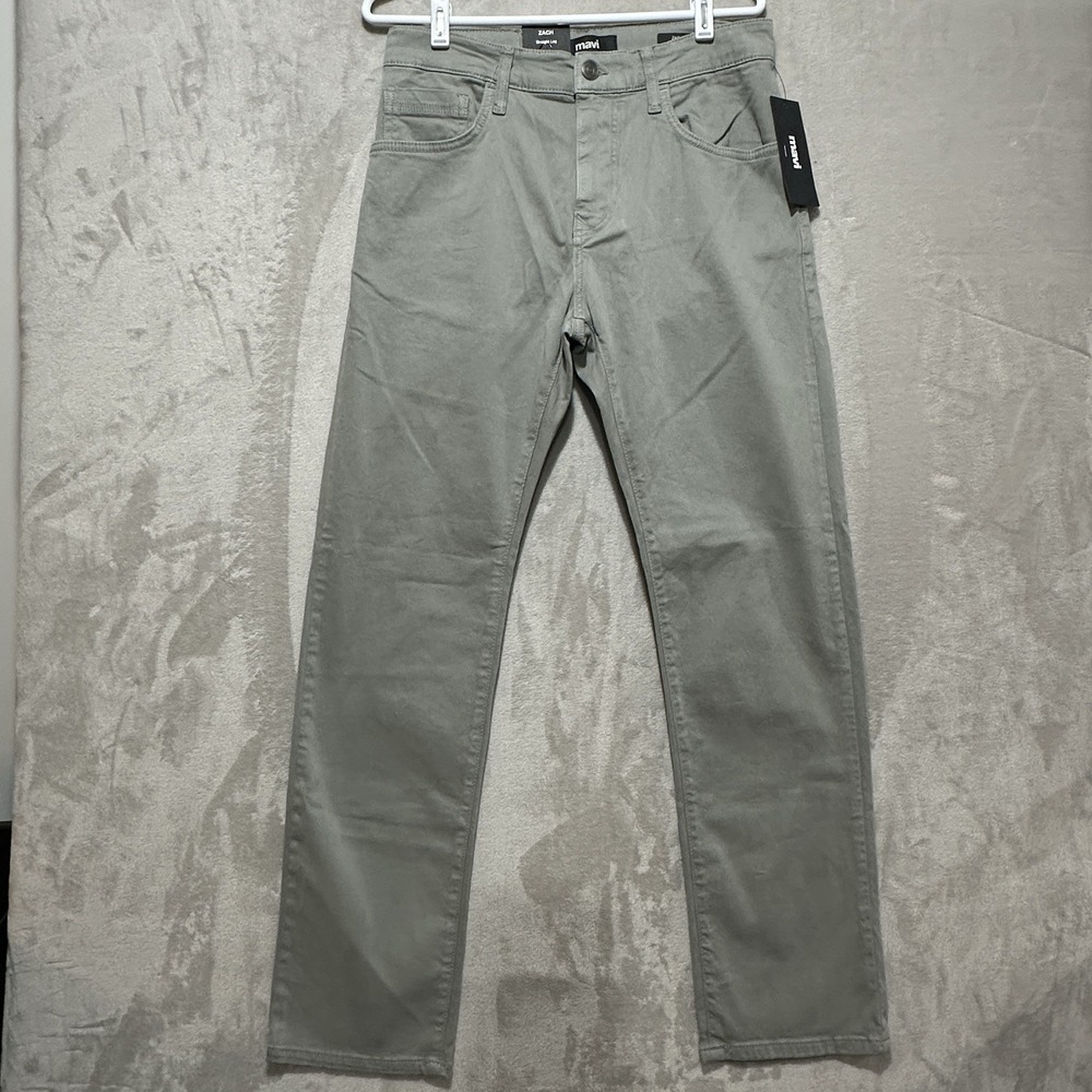 Mavi Zach Straight‎ Leg Stormy Casual Twill Pants Men's Size 36 Green NWT